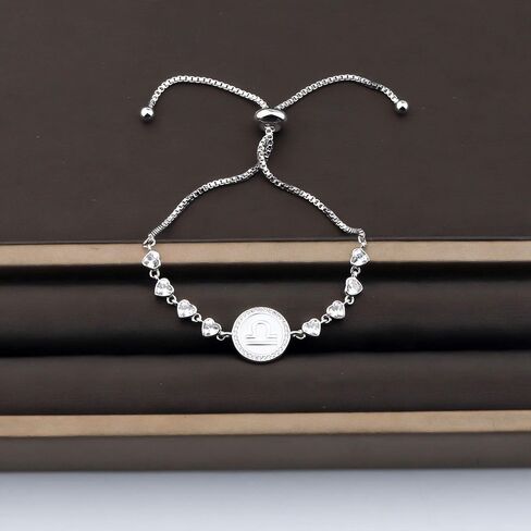 TGBJE Zodiac Sign Bracelet Twelve Constellations Gift Silver Bracelet Horoscope Gift Birthday Gifts for Women Girls in Saudi Arabia