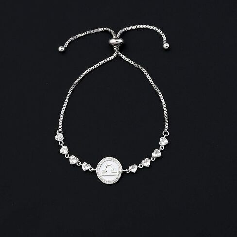 TGBJE Zodiac Sign Bracelet Twelve Constellations Gift Silver Bracelet Horoscope Gift Birthday Gifts for Women Girls in Saudi Arabia