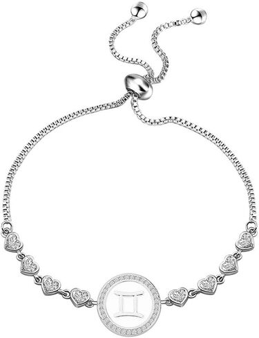 TGBJE Zodiac Sign Bracelet Twelve Constellations Gift Silver Bracelet Horoscope Gift Birthday Gifts for Women Girls in Saudi Arabia