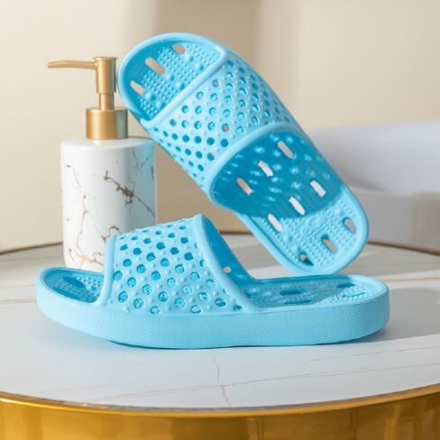 شباشب استحمام سريعة الجفاف من MUQGAOP للرجال والنساء مع فتحات تصريف، شباشب حمام غير قابلة للانزلاق في صالة الألعاب الرياضية وحمام السباحة وغرفة النوم in Kuwait