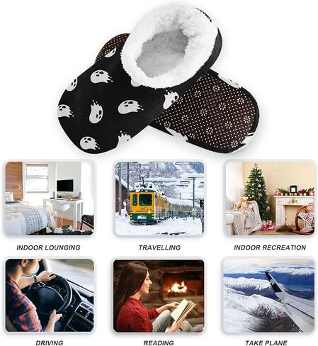 Red Black Buffalo Plaid House Spa Slippers Merry Christmas Home Slipper Soft Memory Foam Slipper Non Slip for Travel Women Men Hotel Bedroom Womens Mens Shoes Slippers in Kuwait