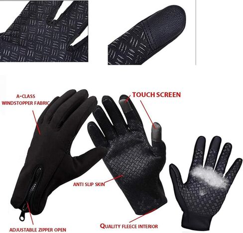 قفازات دافئة للشتاء شاشة تعمل باللمس لركوب الدراجات ، قفازات ثيرمال الرائعة الممتازة المقاومة للرياح ، الرياضة في الهواء الطلق in Kuwait