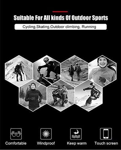 قفازات دافئة للشتاء شاشة تعمل باللمس لركوب الدراجات ، قفازات ثيرمال الرائعة الممتازة المقاومة للرياح ، الرياضة في الهواء الطلق in Kuwait