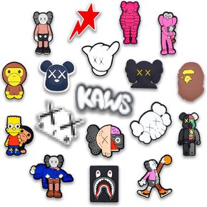 vszyxco Ape Croc Charms Bathing XX Bear 18PCS Shoes Charm for Croc PVC Clog Pins Shoe Charms Accessories Birthday Party Favors in Kuwait