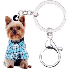 WEVENI Acrylic Yorkshire Terrier Dog Key Chains Yorkie Keychain Women Girl Handbag Charms Jewelry in Kuwait