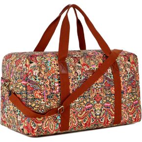 BAOSHA HB-32 حقيبة سفر من القماش الخشن لعطلة نهاية الأسبوع وحقيبة حمل كبيرة الحجم للنساء والسيدات (لون مع حجرة للأحذية) in Kuwait