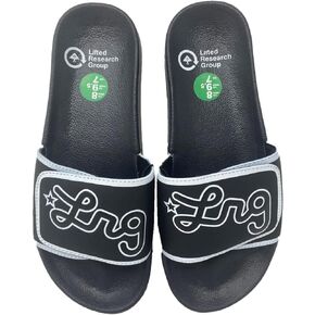 LRG Men's Cursive Slides Black Sandals in Kuwait