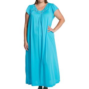 Shadowline Women's Rosebud Cap Sleeve Long Nightgown in Saudi Arabia