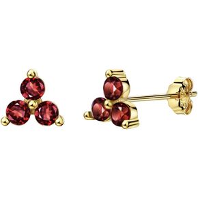 Michooyel Dainty Trio أقراط ترصيع 18K مطلية بالذهب 925 فضة الزبرجد العقيق الماس غرامة مجوهرات للنساء