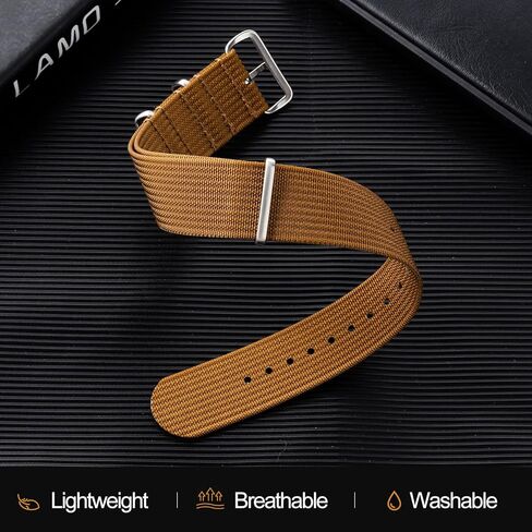 ساعة الضفدع التكتيكي ثورن 50 قامة أوتوماتيكية للغوص مع حزام ساعة من النايلون البني مقاس 20 مم، على الطراز العسكري in Kuwait