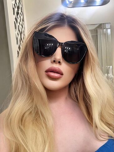LVIOE Oversized Polarized Sunglasses for Women Trendy Large Cat Eye UV Protection Shade LS1627 in Saudi Arabia