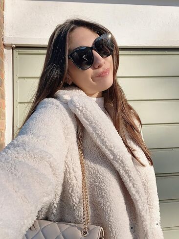 LVIOE Oversized Polarized Sunglasses for Women Trendy Large Cat Eye UV Protection Shade LS1627 in Saudi Arabia