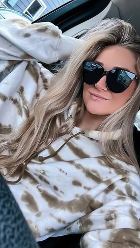 LVIOE Oversized Polarized Sunglasses for Women Trendy Large Cat Eye UV Protection Shade LS1627 in Saudi Arabia