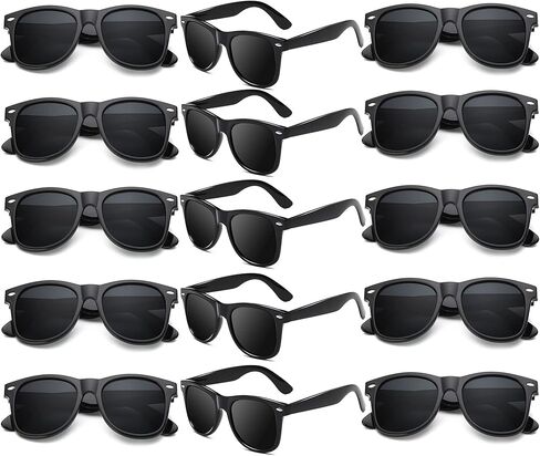 Fsmiling 15 Pack 80s Party Sunglasses Bulk Mirrored Sunglasses Party Favors Glasses Retro Sunglasses Set in Kuwait