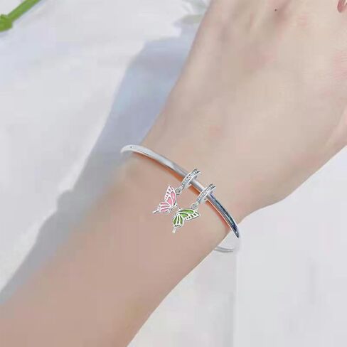 NARTGO Mother and Daughter Butterfly Charm Compatible with Pandora Charms Bracelets in Saudi Arabia