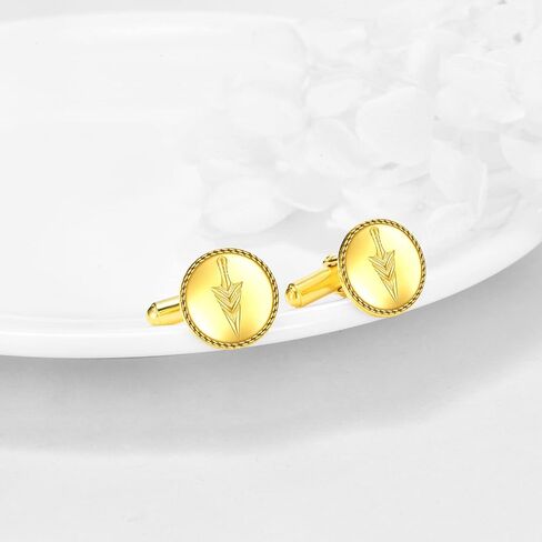 VENACOLY سهم/تاج أزرار أكمام من الفضة الإسترليني التنفيذية مطلية بالذهب أزرار أكمام للأب العريس هدية للرجال العريس الزوج الزفاف الخطوبة in Kuwait