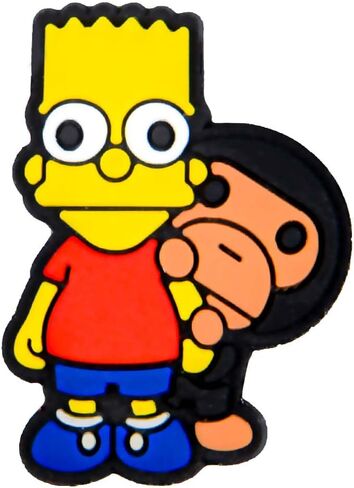 vszyxco Ape Croc Charms Bathing XX Bear 18PCS Shoes Charm for Croc PVC Clog Pins Shoe Charms Accessories Birthday Party Favors in Kuwait