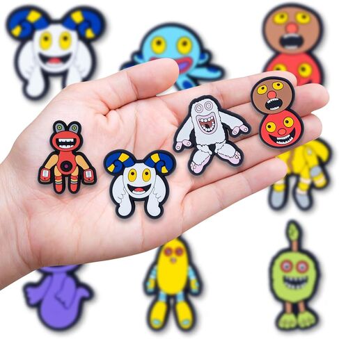 Game Shoe Charms Trend 9PCS Singing Shoes Charm Monsters in Saudi Arabia