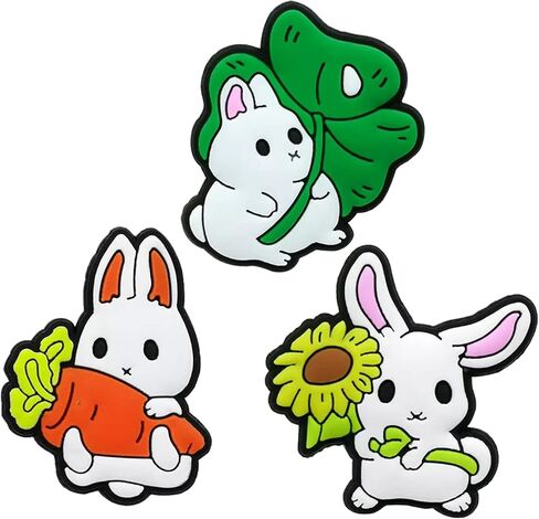 7 Pcs Cute Rabbit Croc Charms, Kawaii Mushroom Shoe Decoration Charms in Saudi Arabia