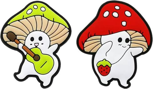 7 Pcs Cute Rabbit Croc Charms, Kawaii Mushroom Shoe Decoration Charms in Saudi Arabia
