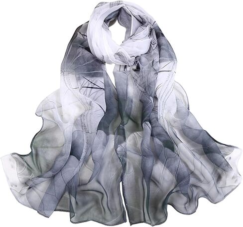MINIDORA Lightweight Scarves for Women Elegant Floral Pattern Scarf Shawls Sunscreen Head Shawls in Saudi Arabia