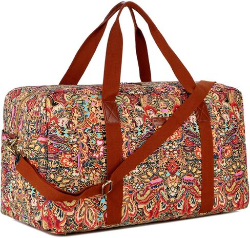 BAOSHA HB-32 حقيبة سفر من القماش الخشن لعطلة نهاية الأسبوع وحقيبة حمل كبيرة الحجم للنساء والسيدات (لون مع حجرة للأحذية) in Kuwait