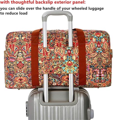 BAOSHA HB-32 حقيبة سفر من القماش الخشن لعطلة نهاية الأسبوع وحقيبة حمل كبيرة الحجم للنساء والسيدات (لون مع حجرة للأحذية) in Kuwait