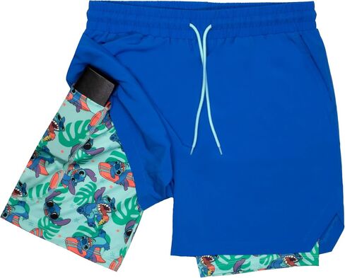Disney Lilo and Stitch Running Shorts, Workout Shorts for Men, 2-in-1 Stealth Shorts, Sports Shorts with Pockets in Saudi Arabia