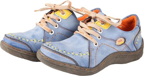 TMA EYES Women's Leather Hand Stitching Walking Travel Shoes Casual Lightweight Comfort Fashion Sneaker in Saudi Arabia