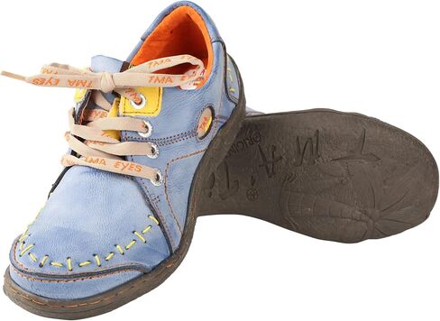 TMA EYES Women's Leather Hand Stitching Walking Travel Shoes Casual Lightweight Comfort Fashion Sneaker in Saudi Arabia