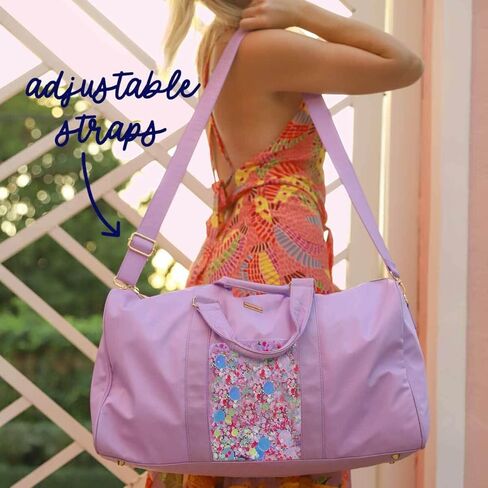 باكد بارتي حقيبة دفل من شيلبرات كونفيتي ويكندر للنساء، شنطة سفر لطيفة طوال الليل للنساء، رائعة للسيدات في صالة الالعاب الرياضية، والخطوط الجوية، والسفر، وزيارات المستشفى والعمل، ارجواني فاتح، شيلبرات, in Kuwait