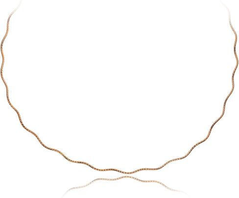 قلادة بلينغ فور يور باك من الفضة الإسترلينية والذهب الوردي اللامع 1.5 مم من أوميغا الربيع الإيطالي المتموج، 16 بوصة - 20 بوصة in Kuwait