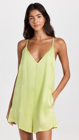 Lunya Women's Washable Silk Romper in Saudi Arabia
