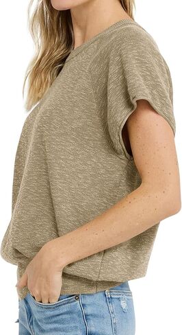 Saodimallsu Womens Short Sleeve Crewneck Sweater Summer Tops Casual Loose Knit Lightweight Basic Pullover Shirts in Saudi Arabia
