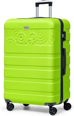 Krute Suitcase with Wheels, 28-Inch Hardside Luggage PC+ABS Checked Luggage with TSA Lock Lightweight AppleGreen in Kuwait