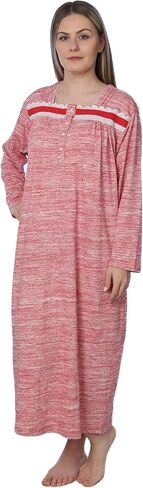 قميص نوم نسائي طويل من الجيرسيه بأكمام طويلة، فستان فضفاض أنيق in Kuwait
