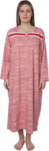 قميص نوم نسائي طويل من الجيرسيه بأكمام طويلة، فستان فضفاض أنيق in Kuwait