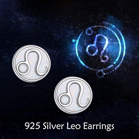 Constellation Earrings for Women 925 Sterling Silver Zodiac Sign Stud Earrings White Opal Constellation Jewelry in Saudi Arabia