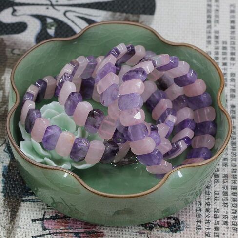 سوار كيليني أحجار شبه كريمة 14 ملم خرز بيضاوي الأوجه كريستال روك مرن 7.5 بوصة in Kuwait