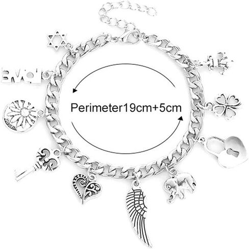 Charm Bracelets for Women S925 Sterling Silver Bracelets for Women Lady's Pendent Charm Wrist Chain Bracelet Bangle in Kuwait