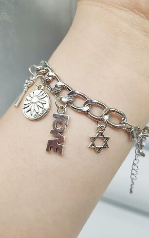 Charm Bracelets for Women S925 Sterling Silver Bracelets for Women Lady's Pendent Charm Wrist Chain Bracelet Bangle in Kuwait