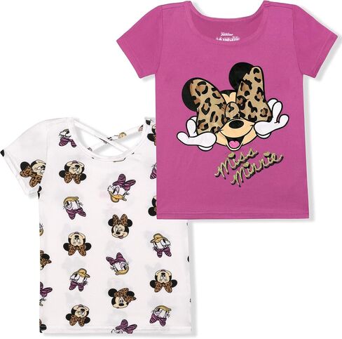 Disney Girl's 2 Pack Minnie Mouse Short Sleeves Tee Shirt Set in Saudi Arabia