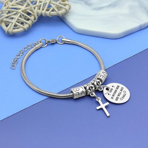 DlaeKua Christian Gifts Inspirational Bible Verse Bracelet Religious Gifts for Women in Saudi Arabia