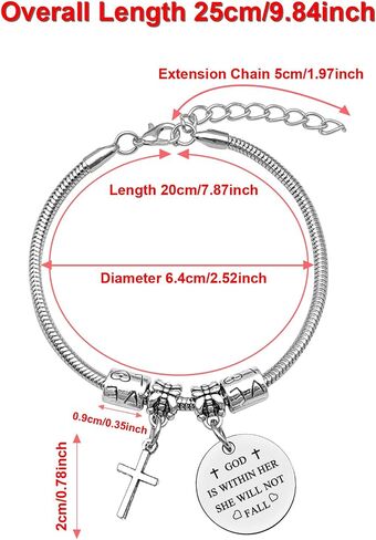 DlaeKua Christian Gifts Inspirational Bible Verse Bracelet Religious Gifts for Women in Saudi Arabia