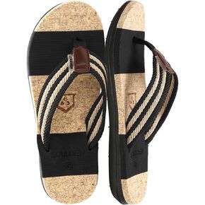 Bluwhale Sandals Men's Flip Flops Striped Men Slippers Stylish Summer Balcony Office Outdoor Beach Indoor Father's Day Gift