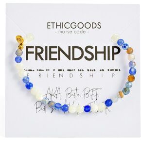 أساور رمز مورس الملهمة من ETHICGOODS - أساور مصنوعة يدويًا وتجارة عادلة للنساء، قابلة للتعديل بطول 4 مم in Kuwait