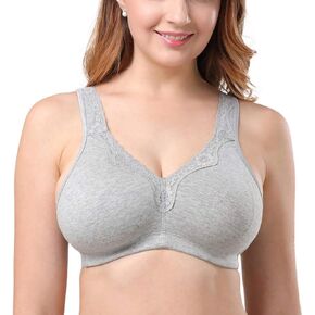 sheroine Plus Size Soft Cotton Wirefree Ultrathin Unpadded Bra in Saudi Arabia