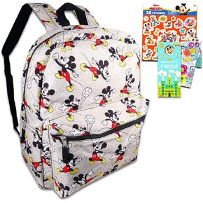 Mickey Mouse Backpack for Kids Set - Mickey School Bag Bundle with 16" Mickey Backpack, Mickey Stickers, Bookmark, More | Mickey Mouse Backpack for Boys in Saudi Arabia