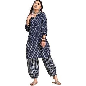 Chipbeys Women Kurta Set for Women Cotton Flower Printed Kurta & Ethnic Wear Suit Set