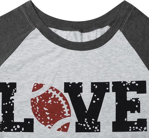 قمصان كرة القدم Love Football جرافيك للسيدات 3/4 كم راجلان تي شيرت علوي لمحبي كرة القدم in Kuwait